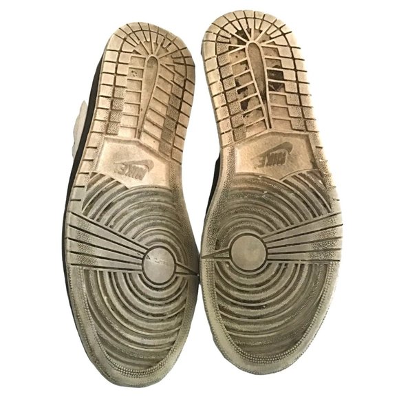 JORDAN 1 FLIGHT MID MEN'S SIZE 10.5 SHOES WHITE GRAY BLACK ATHLETIC SNEAKER - Picture 6 of 6